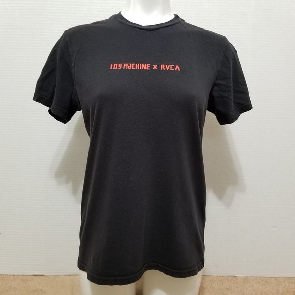 Toy Machine X RVCA shirt Small surfing graphic Vintage Wash - Picture 1 of 13